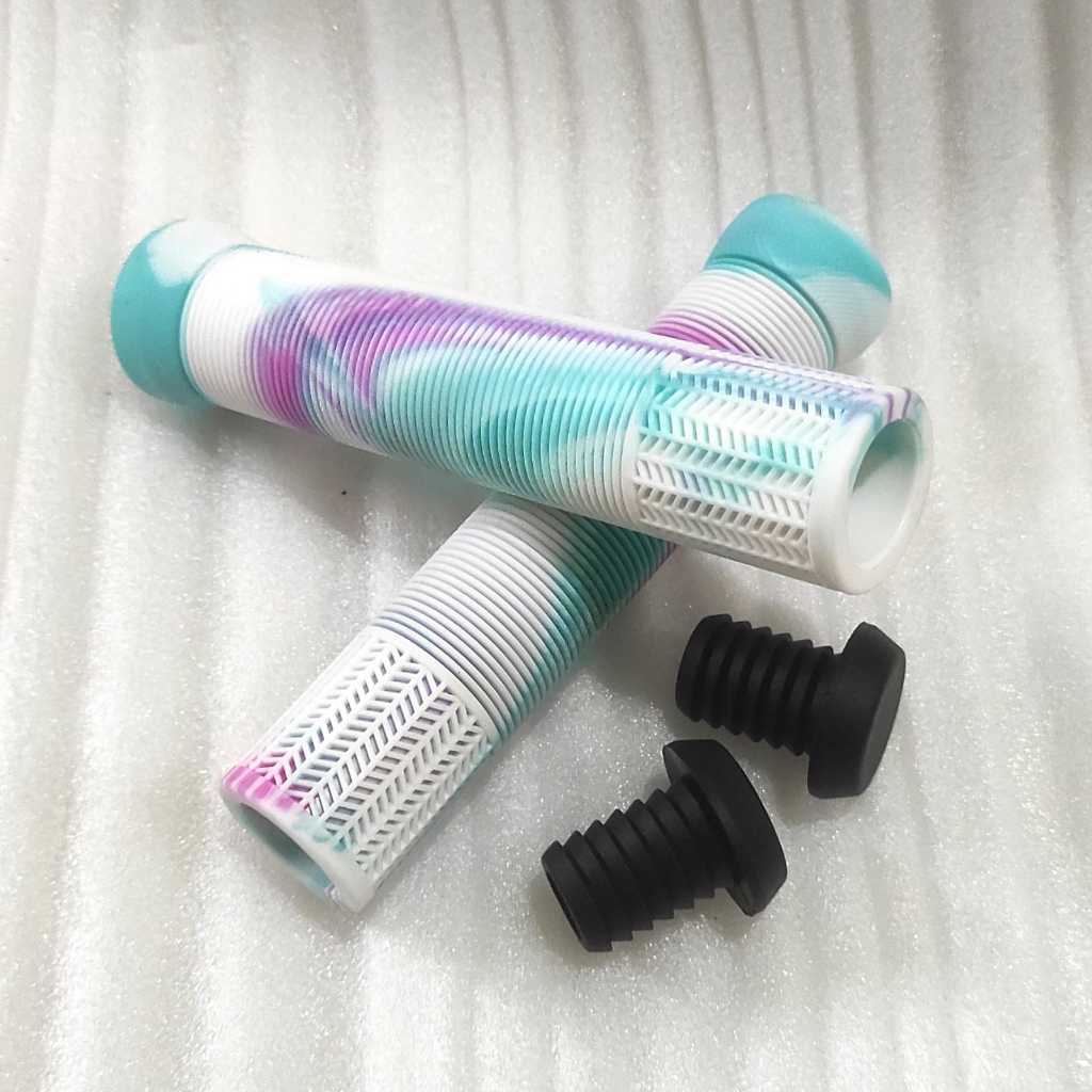 Handgrip Grip Handfat  MASTER Karet Stang BMX Fixie MTB White Pink Bianchi