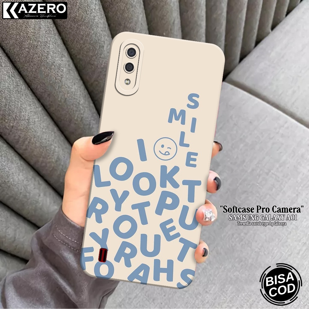 KAZERO - Case Hp Samsung Galaxy A01 - Fashion Case Aesthetic - Pro Camera - Softcase Samsung Galaxy 