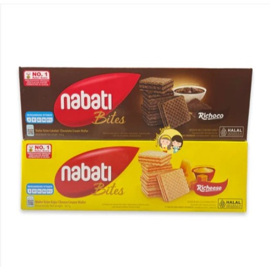 

Wafer Richeese Nabati Bites Kotak Box 163 Gr Rasa Keju Cokelat