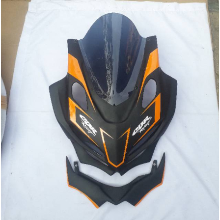 Paket Kedok Cover Lampu Model CBR 250RR Plus Winglet New CBR 150R Facelift