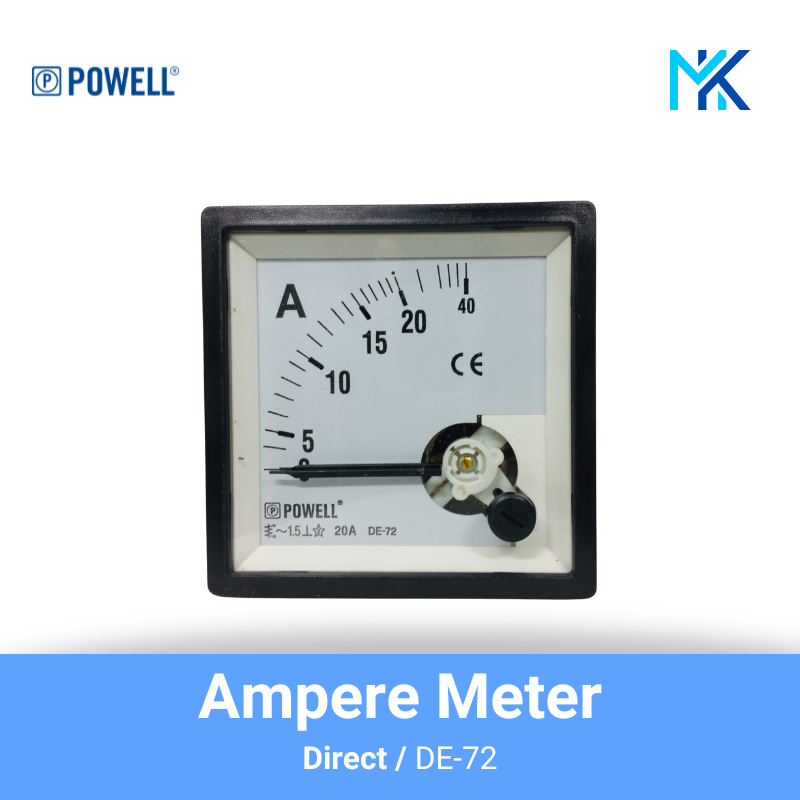 POWELL - AMPERE METER DIRECT 10A/ 15A/ 20A/ 30A (72x72) DE72 TANPA CT