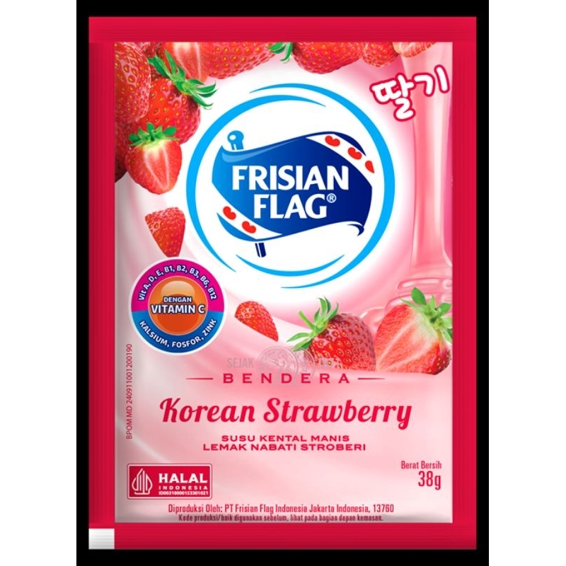 

FRISIAN FLAG Susu Kental Manis Sachet Strawberry 38 g / 6 pcs