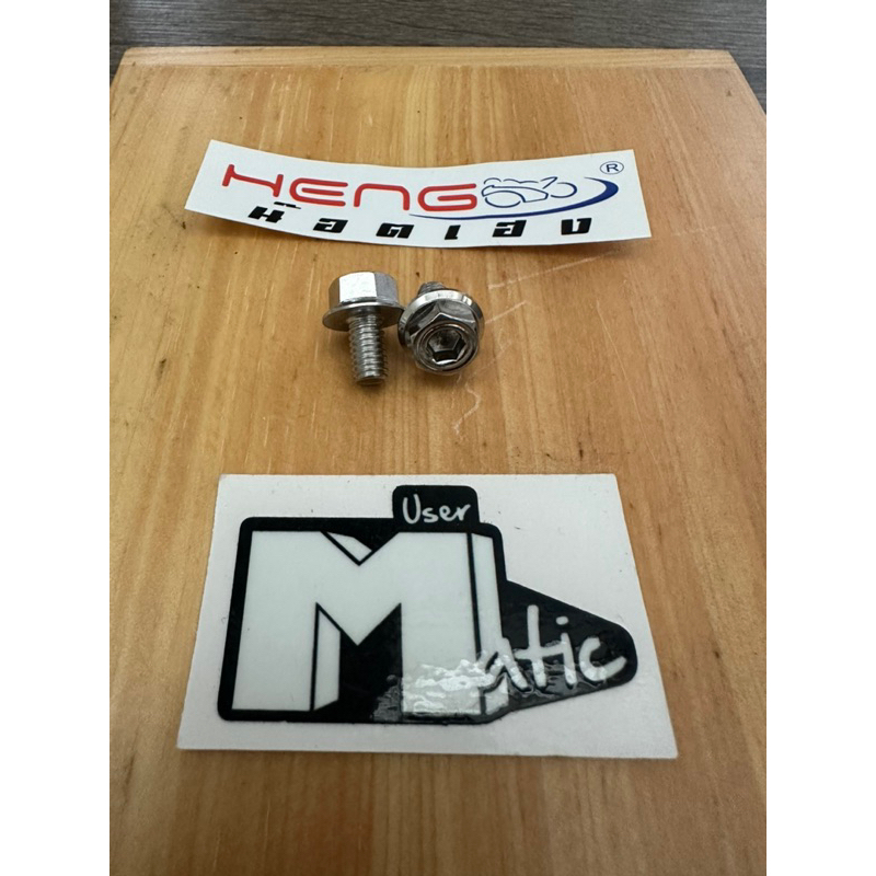 baut stenlis drat 10 panjang 1cm , baut m6 x 10 heng original