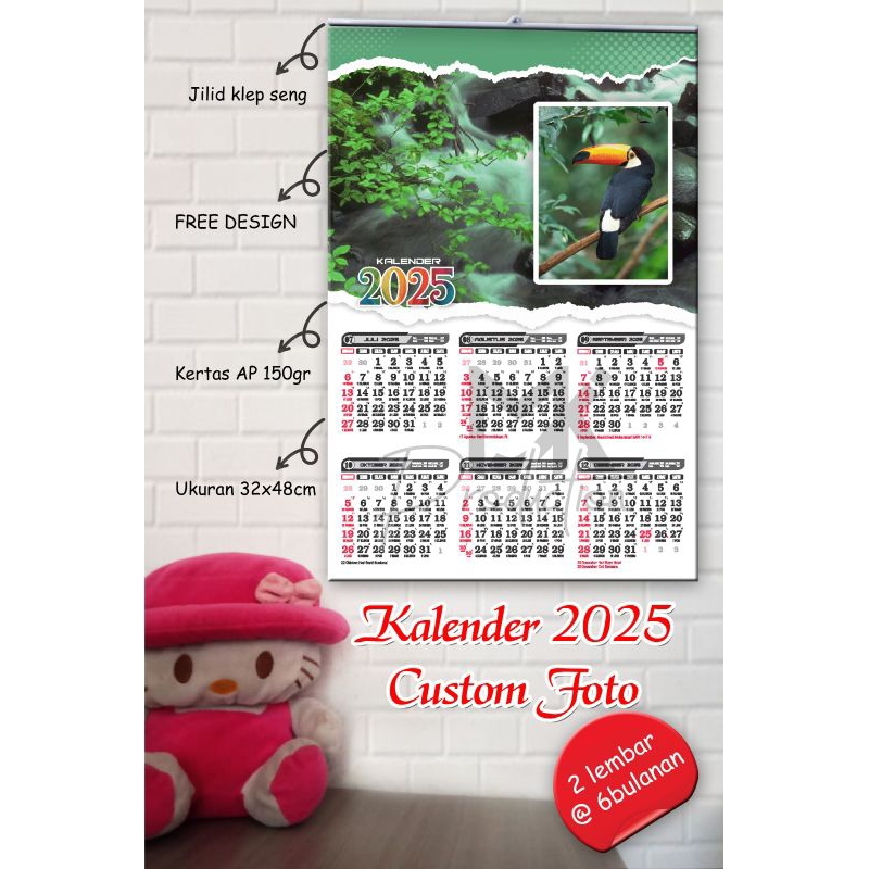 

kalender custom foto karakter promosi souvenir 6bulanan