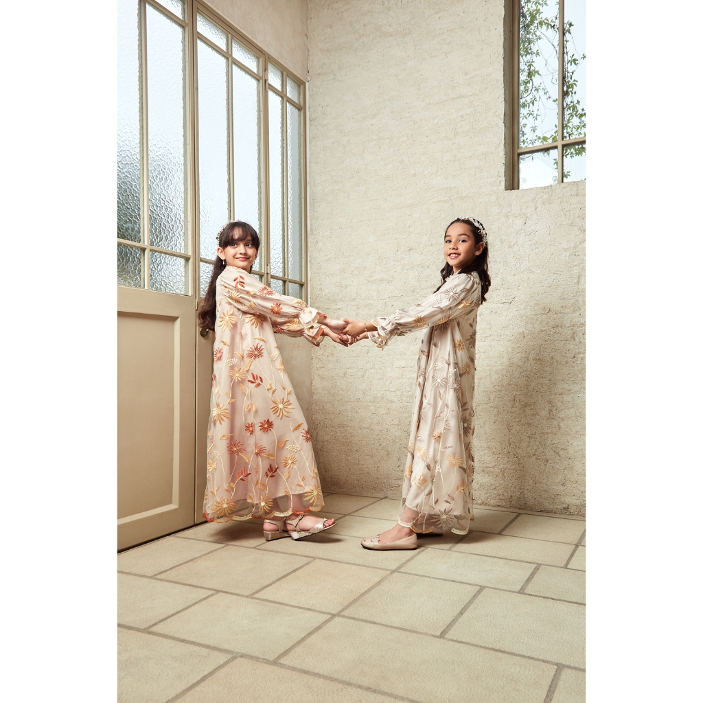 MFMW Lil Nuraini Dress Gamis Brukat Anak Motif Bunga