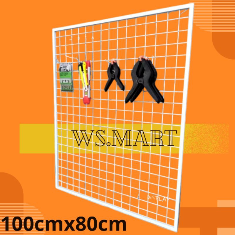 Ram Bingkai Dinding Kawat Besi 100 X 80 cm Rak aksesoris ram besi