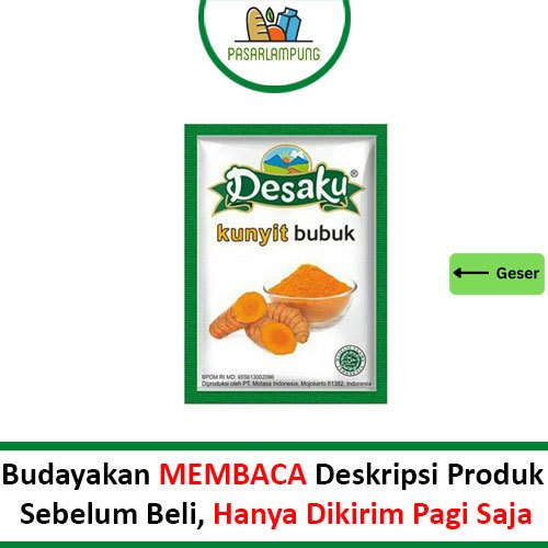 

Kunyit Bubuk Desaku Perbungkus 10 gram Pasar Lampung