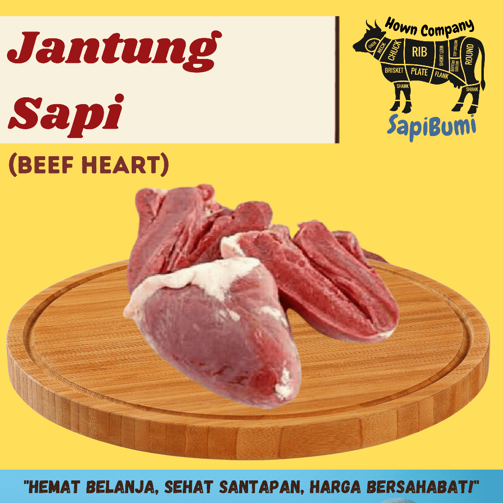 

Jantung Sapi Lokal Segar.