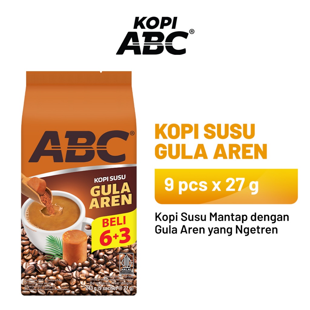 

ABC Kopi Susu Gula Aren 1 Pack (9 x 27 gr)