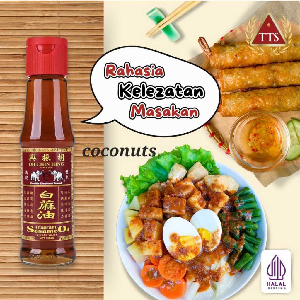 

Black Sesame Oil Minyak Wijen Hitam Double Elephant 300ml / 650ml Produk Singapore