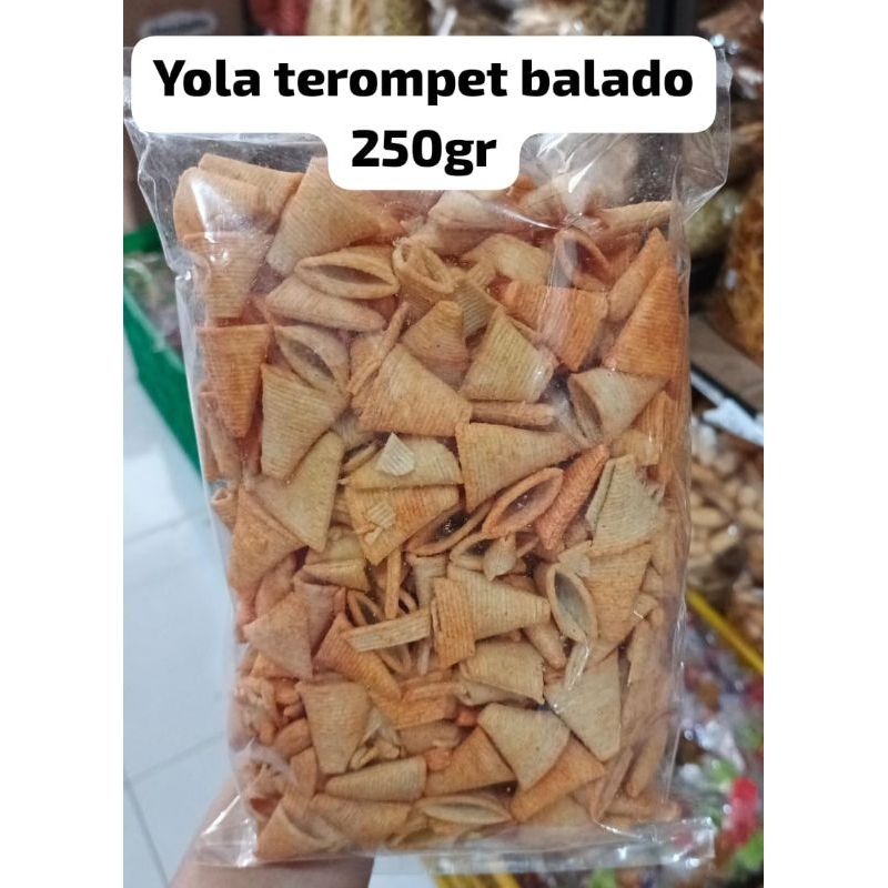 

Aneka Snack Cemilan Kiloan Murah Yola Terompet Rumput Laut Balado 250gr