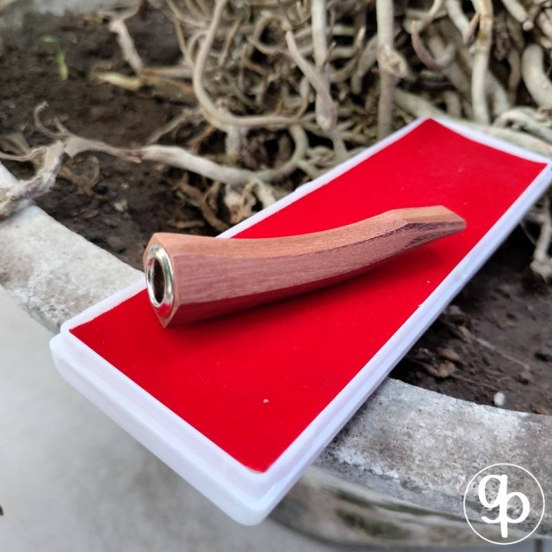 Pipa once / once cangklong / pipa rokok / padutan kayu setigi kayu stigi segi enam