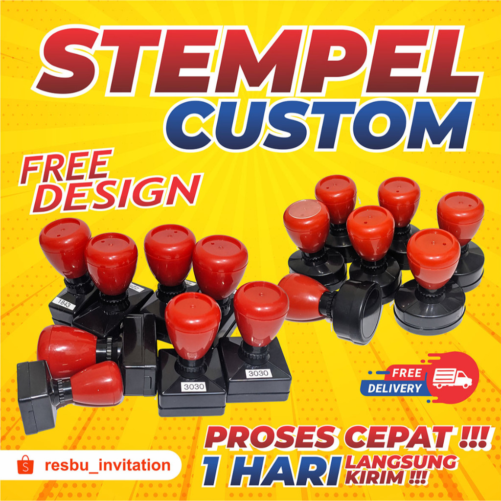 

STEMPEL WARNA OTOMATIS KOTAK & PERSEGI / STEMPEL FLASH OTOMATIS 1 HARI LANSUNG KIIRM