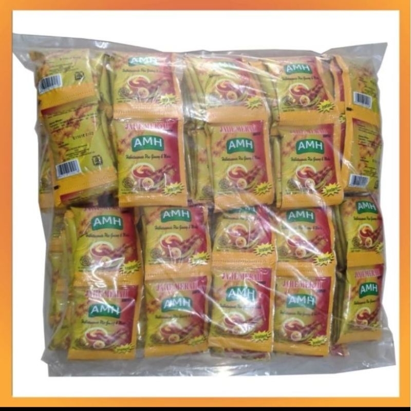 

Jahe Merah AMH ( 1 Bal Isi 20 renceng - 1 Renceng Isi 10 Sachet)