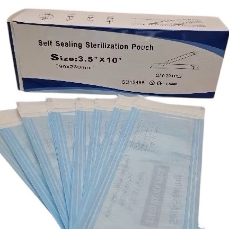 Dental Plastik Steril Sterilisasi Pouch Medipack Medipouch