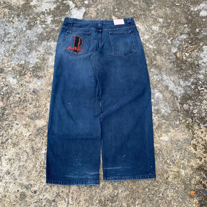 Celana hip-hop Pelle Pelle Y2K baggy jeans