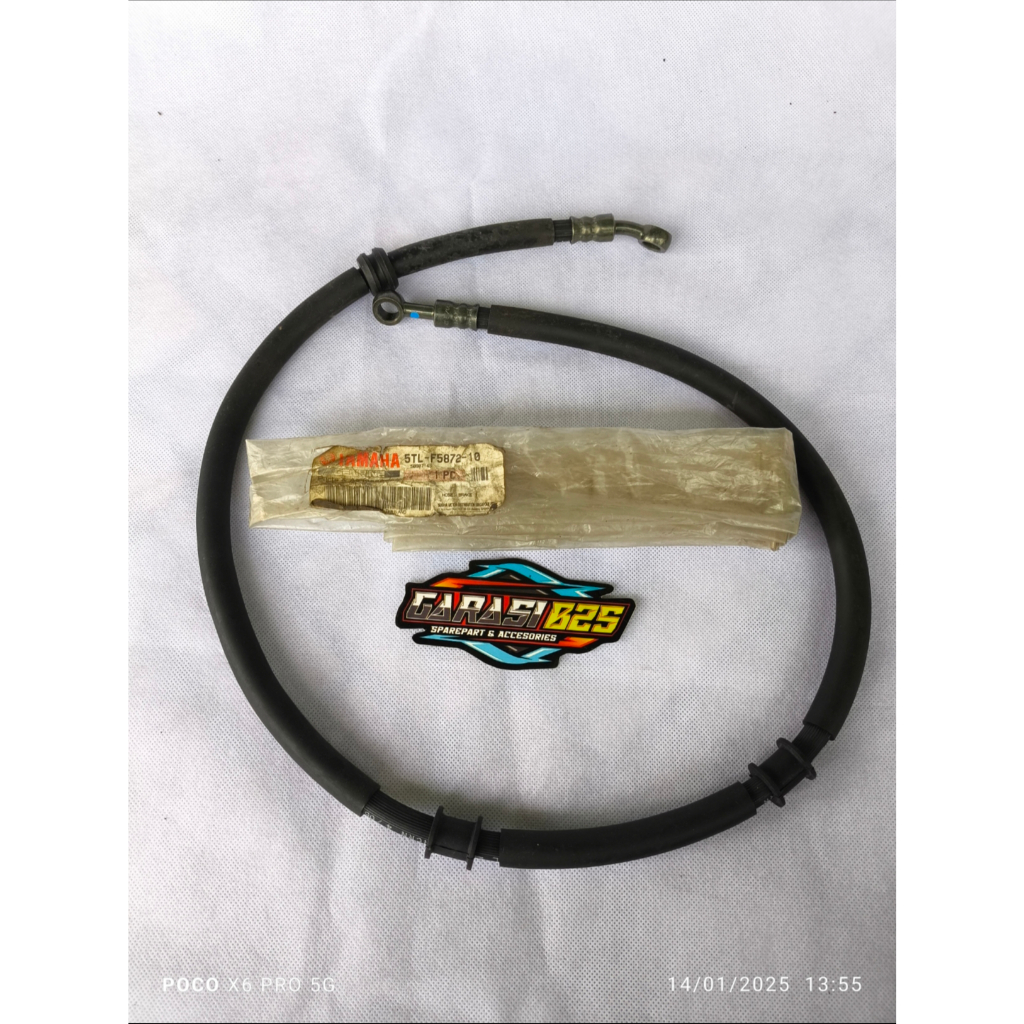 5TL-F5872-10 hose break selang saluran minyak rem depan selang cakram depan mio sporty original yama