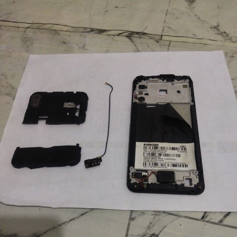 Sukucadang Evercoss u6c xtream 2 prime tutup mesin atas Evercoss u6c PCB antena evercoss u6c tutup b