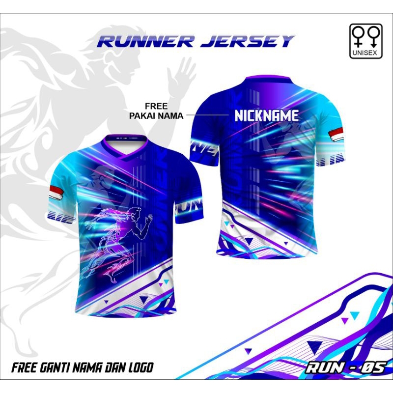 Runner Jersey baju kaos olahraga lari terbaru