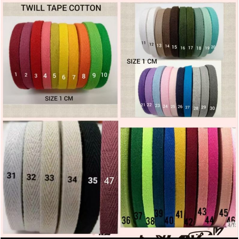 

50 YARD PITA KATUN / TALI GULING / TWILL COTTON TAPE
