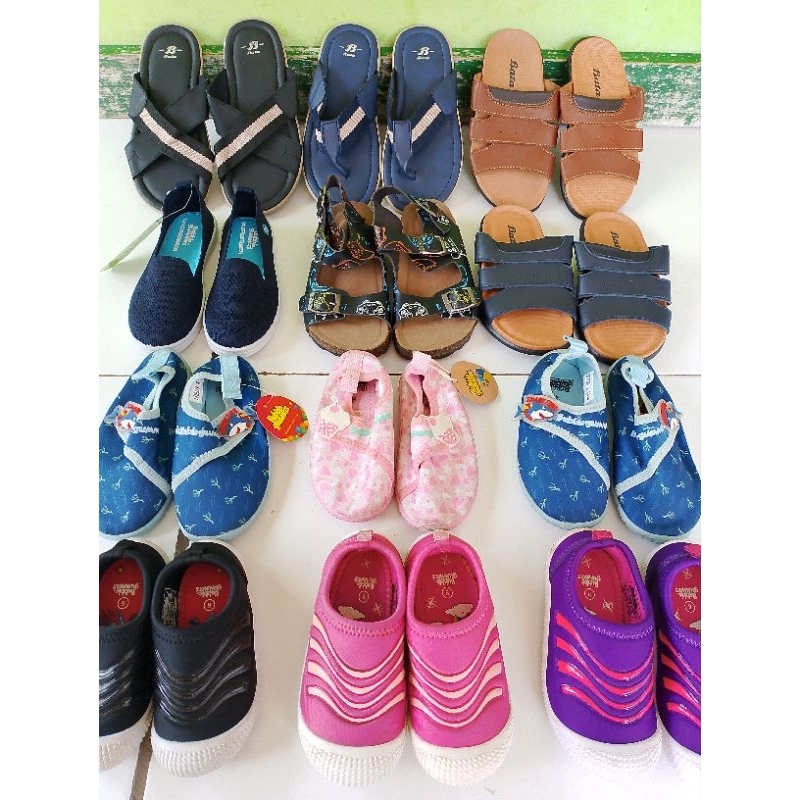 New sandal sepatu anak merk bata dan bubble gummers