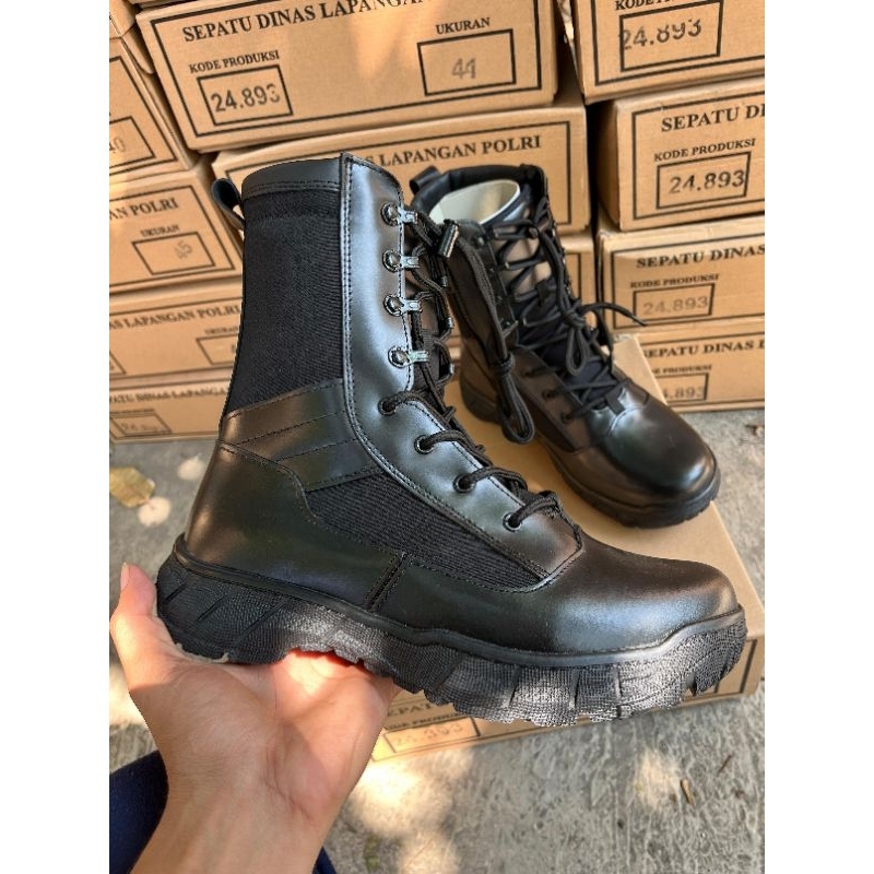 SEPATU PDL JATAH PEMBAGIAN HITAM KULIT TERBARU