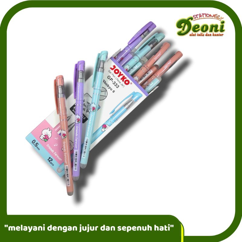

JOYKO GP-333 Shokyo Gel Pen / Pulpen / Pena Hapus / Erasable Pen / 0.5 mm - Hitam