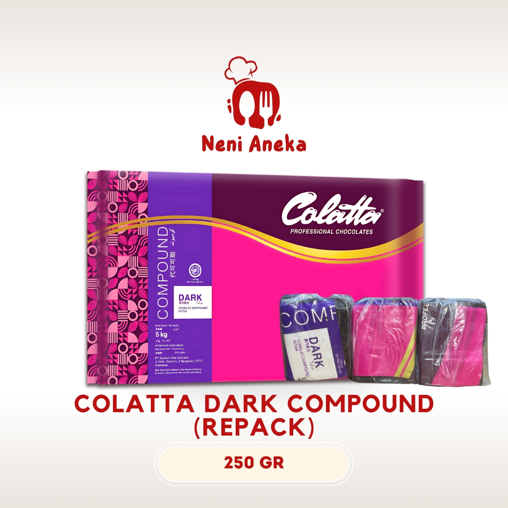 

Colatta Dark Chocolate Compound - 250gr / Cokelat Batang (Repack)