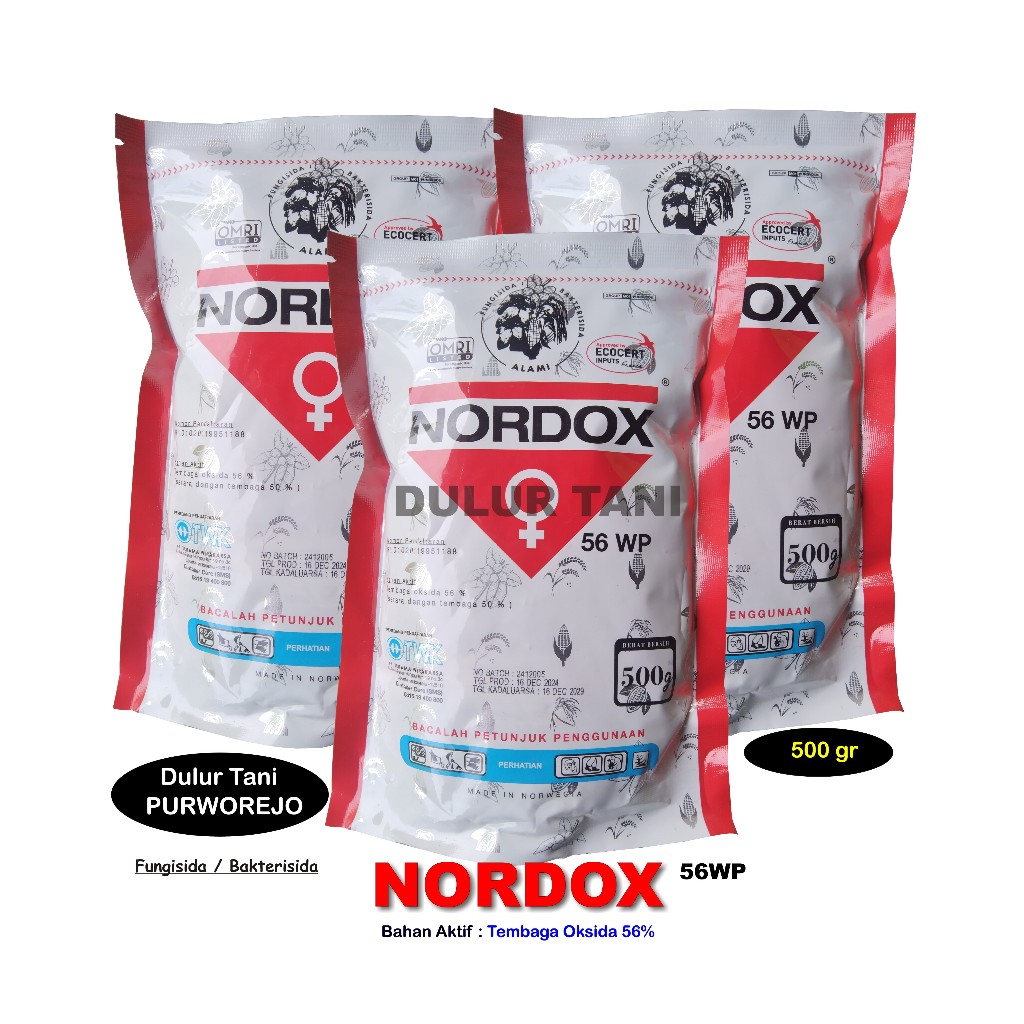Fungisida dan Bakterisida NORDOX 500 Gram Tembaga Oksida 56%