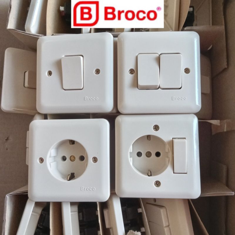 Saklar IB Broco Engkel,Seri,Stop,Stop Kontak Arde Original