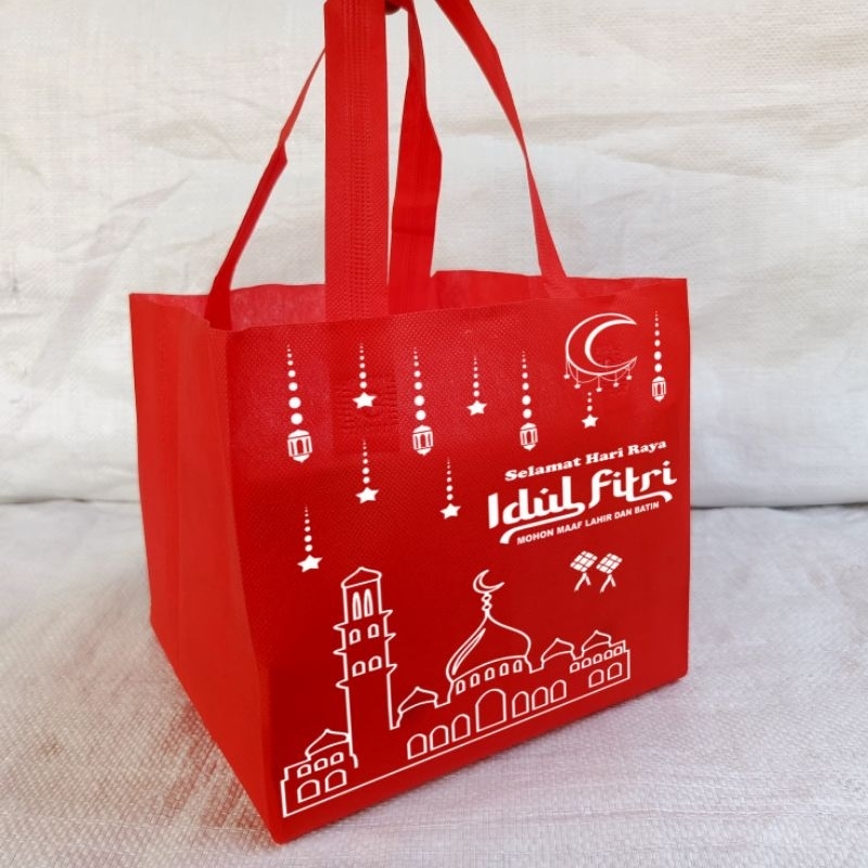 

(12PCS)Tas Idul Fitri Box Dus 22x22 Tas Hampers Goodie Bag Tas Idul Fitri (Masjid)