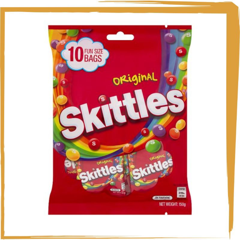 

Skittles Original 150g. 10 Fun Size Bags. Halal