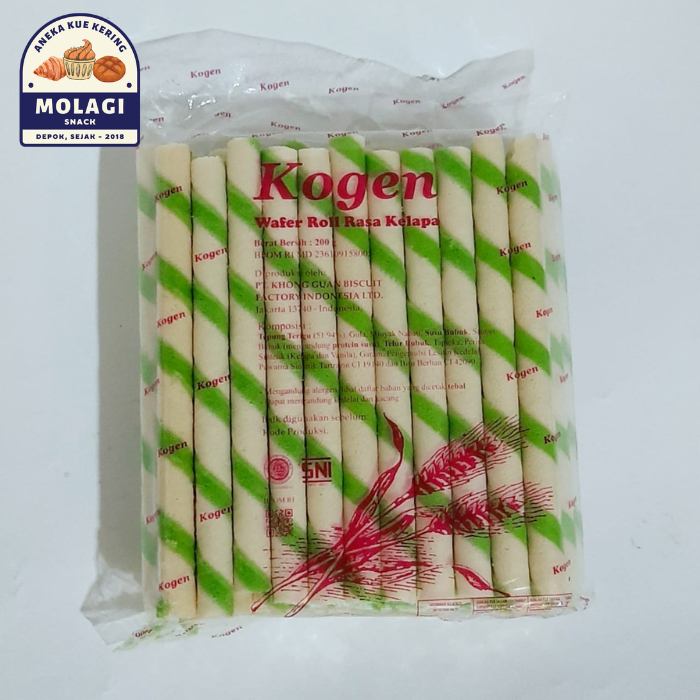 

Wafer Roll Rasa Kelapa KOGEN 200g / Khong Guan - Molagi Snack