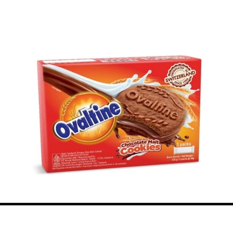 

Ovaltine Chocolate Malt Cookies 120 Gr (Isi 3 x 40 Gr)