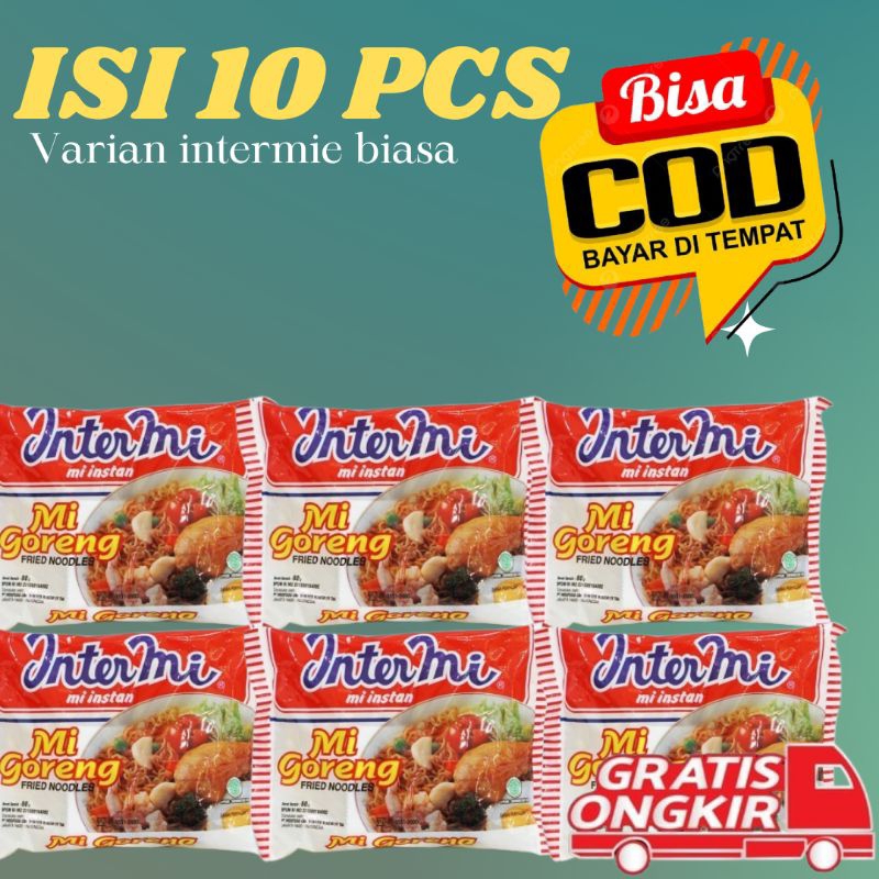 

( 10 PCS ) Intermie Original Indofood Mie Istan Goreng 60g Rasa Enak