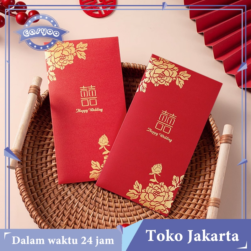 10pcs/bag Wedding Angpao Amplop Angpao Wedding Shuang Xi Amplop Nikahan Chinese