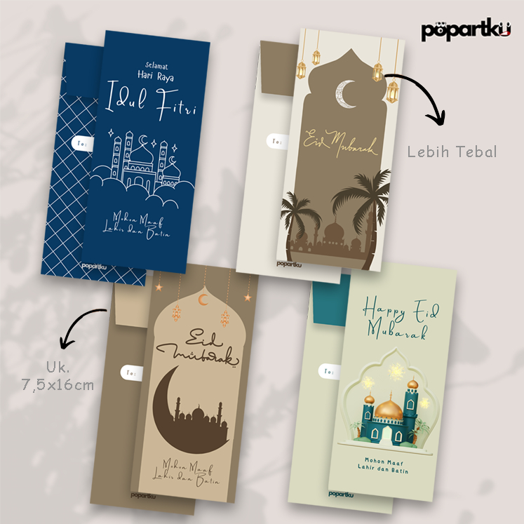 

[Isi 10] Amplop Lebaran Panjang 7,5x16cm Idul Fitri Premium