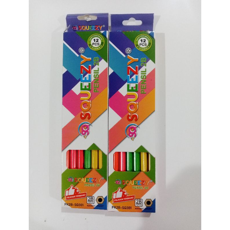 

Pensil 2b Merek squeesy Pensil 2b Murah cover warna warni 1 pak (isi 12 pensil)