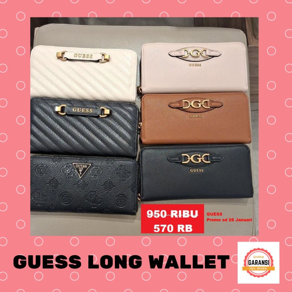 Dompet wanita sale GUESS LONG WALLET 100% original