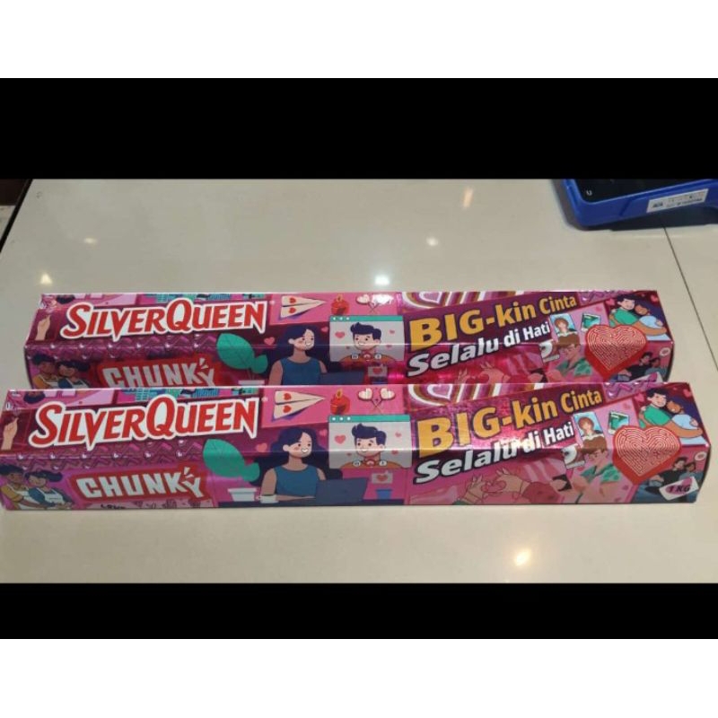 

silverqueen chunky king bar jumbo size limited edition coklat valentine sq big size (harga 1 pcs)
