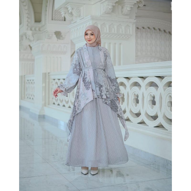 ASYLA MAXI DRESS Gamis Wanita Muslim Muslimah OOTD Acara Pesta Kondangan Lebaran Kekinian Terbaru Ba