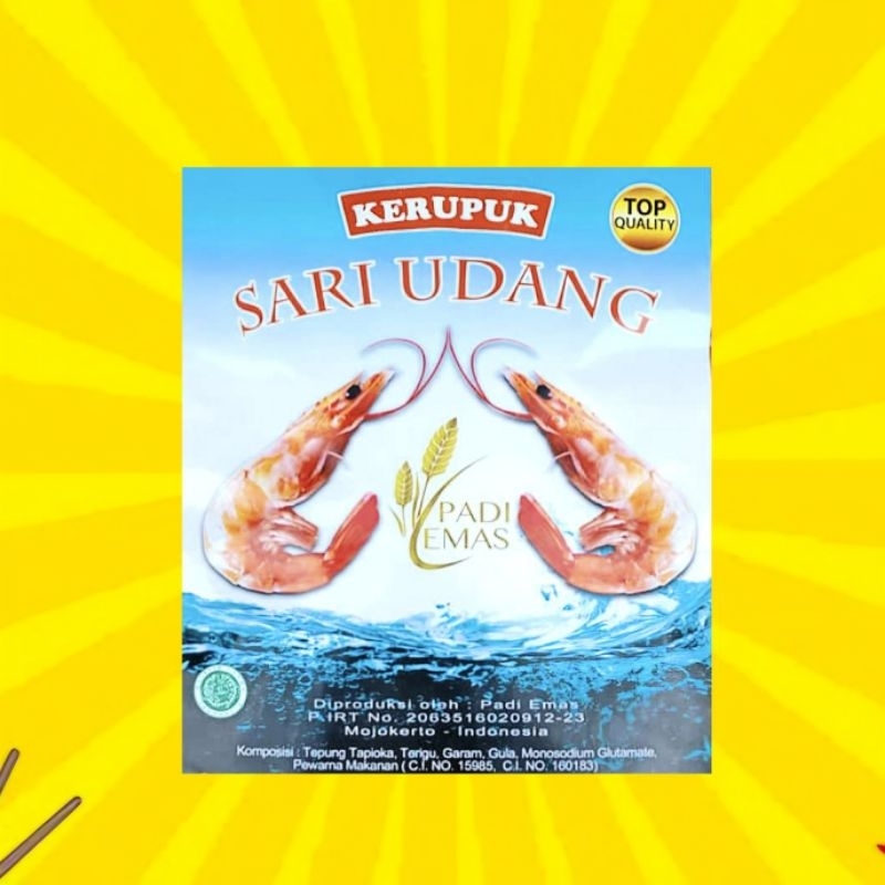 

Kerupuk Sari Udang Padi Emas REPACK 250gr KERUPUK UDANG SHRIMP CRACKERS