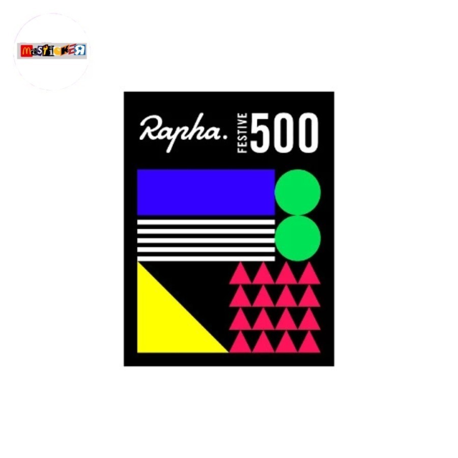 

sticker Rapha Festive 500 graphic stiker cyclist strava RCC