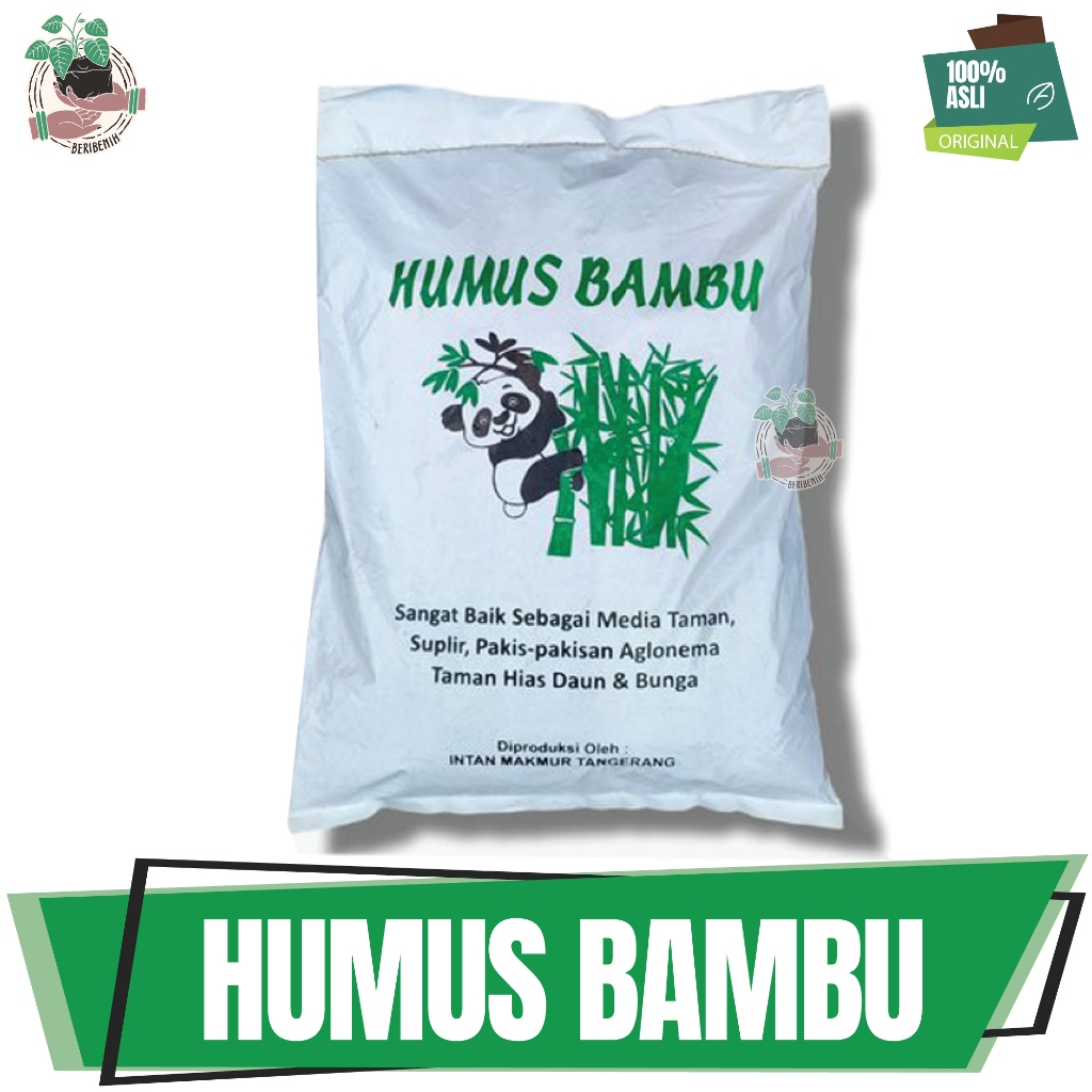 Media Tanam Humus Bambu Hutan Murni Untuk Tanaman Hias Bunga Aglonema Daun Bambu Kompos Oganik Karun