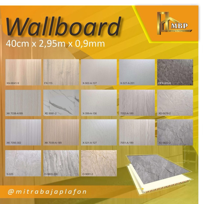WALLBOARD PVC