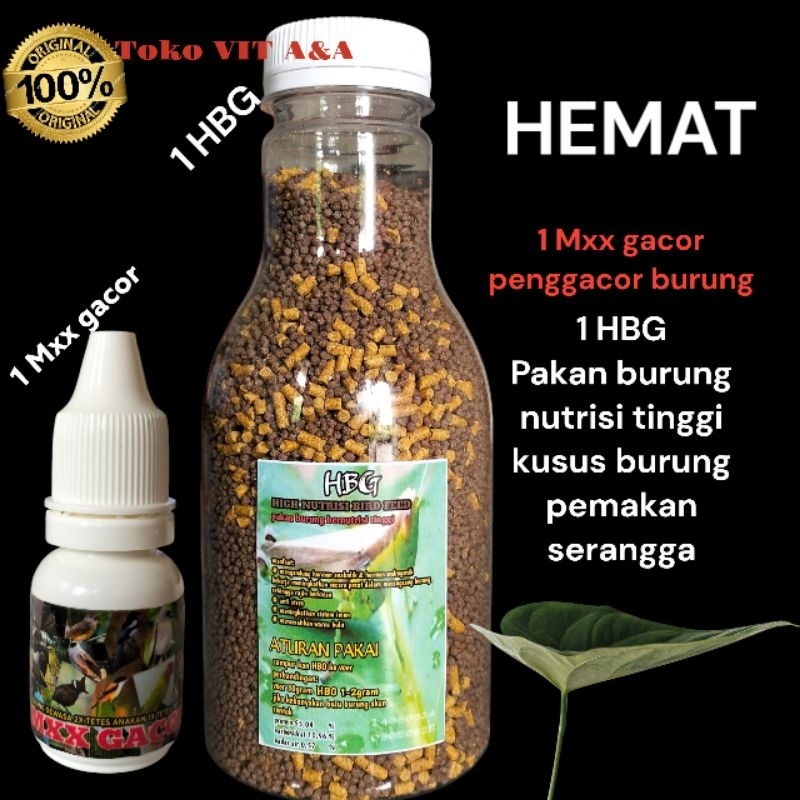 vitamin ampuh penggacor semua jenis burung Mxx gacor + HBG) penggacor burung + pakan burung nutrisi 