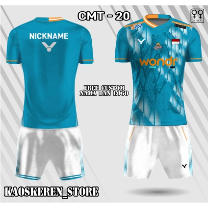 jersey setelan badminton indonesia master 2025 kaos badminton china master baju bulu tangkis victor 