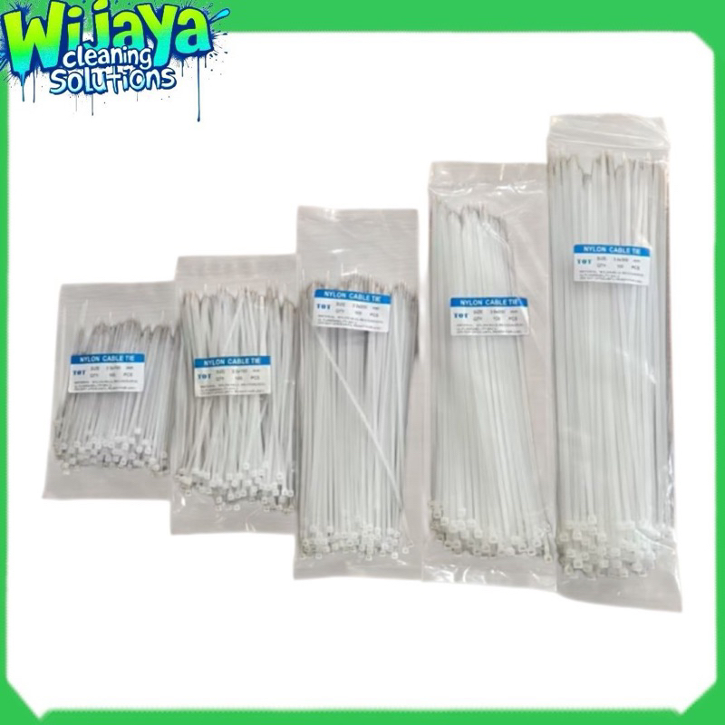 

kabel ties 10cm 15cm 20cm 25cm 30cm putih nylon cable ties Berkualitas