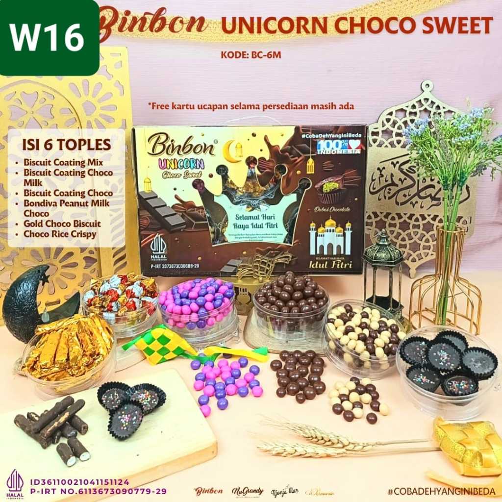 

KUE LEBARAN/HAMPERS KUE KERING/BINBON UNICORN CHOCO SWEET