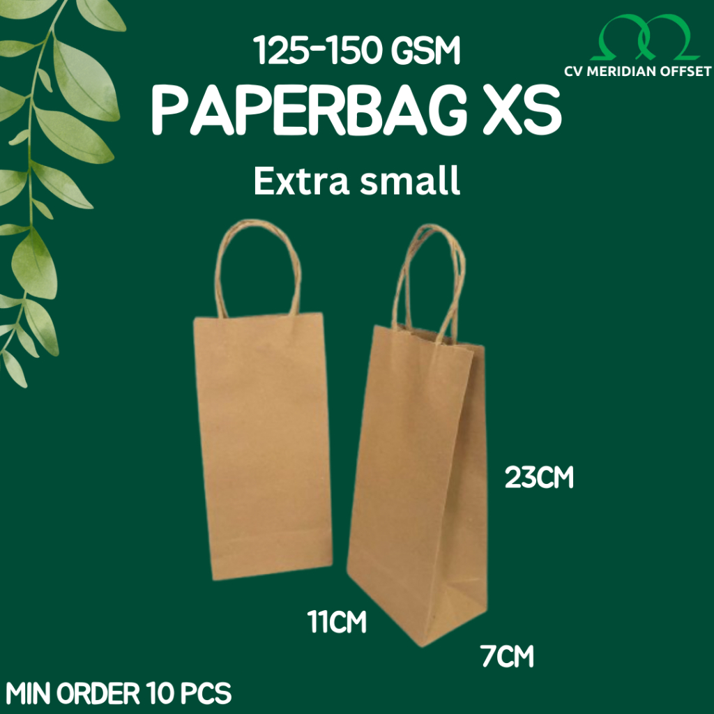 

Paperbag Mini Size Tas Kertas Kantong Kertas Shopping Bag Kraft Coklat Ukuran XS